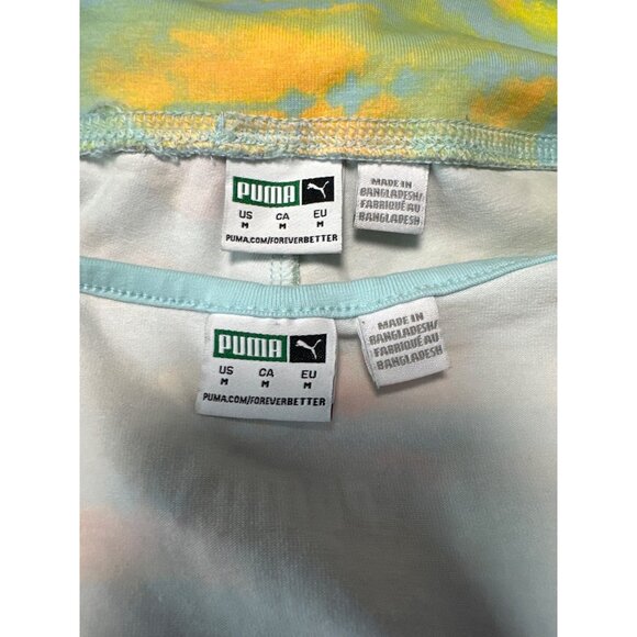 Puma Womens Tie-Dye Tank Top & Shorts Set Multicolor Size M - Picture 6 of 8